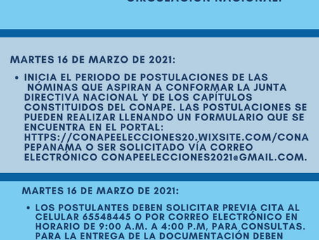 CALENDARIO DE ELECCIONES 2021