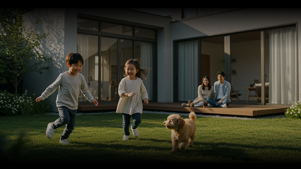 Luxe Family withDog Running