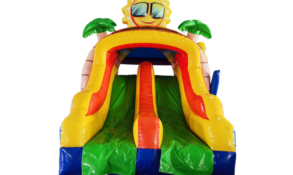 Holiday Island Profi Hüpfburg mieten leihen bei Hopp Hopp Hüpfburg Bielefeld