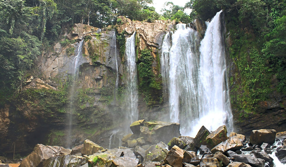 View of a majestic waterfall