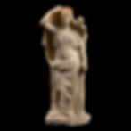 Goddess Aphrodite and her son Eros front