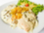 FRICASSE DE POLLO EN SALSA DE CHAMPIÑONES