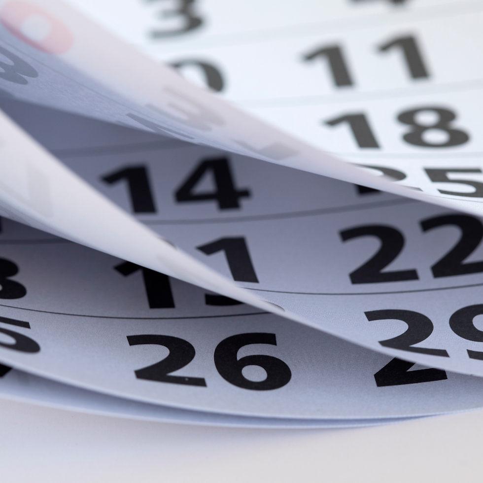 pages of a calendar