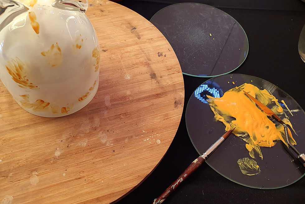 Peinture sur verre à l'émail
