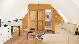 Projet complet de création d'un studio indépendant avec cuisine et salle de bain à Croix (Lille)