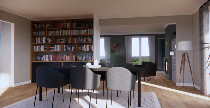 Projet déco par Kokoh : décoration d'une maison au style classique - la salle à manger vue 7