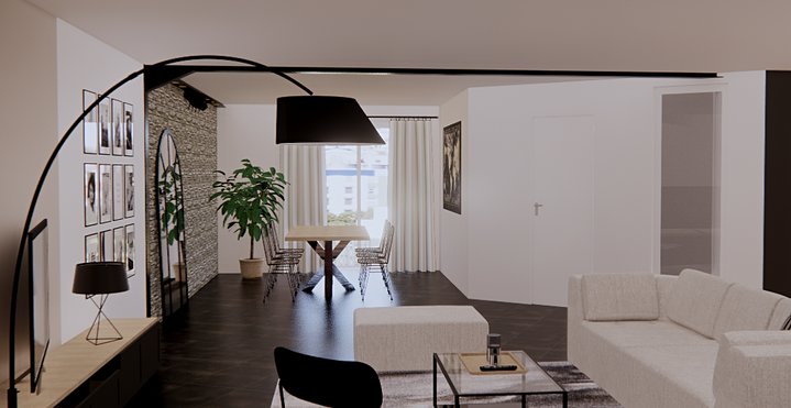 Projet Kokoh : Aménagement et décoration d'un appartement de type loft à Frelinghien - vue 1
