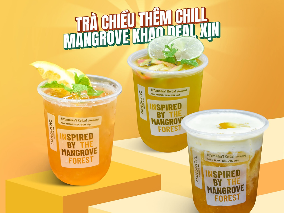 Menu đa dạng giúp việc lựa chọn đồ uống và món ăn cho giờ xế dễ dàng hơn.