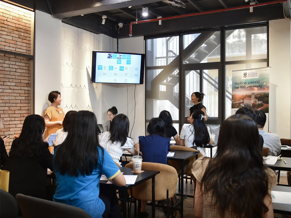 Workshop hội thảo du học mang đến không gian trao đổi kiến thức và kết nối trực tiếp với diễn giả.