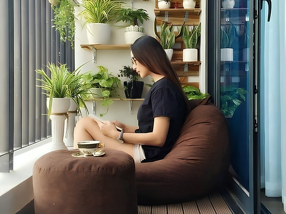 Góc thư giãn gần gũi với thiên nhiên ngay trong nhà