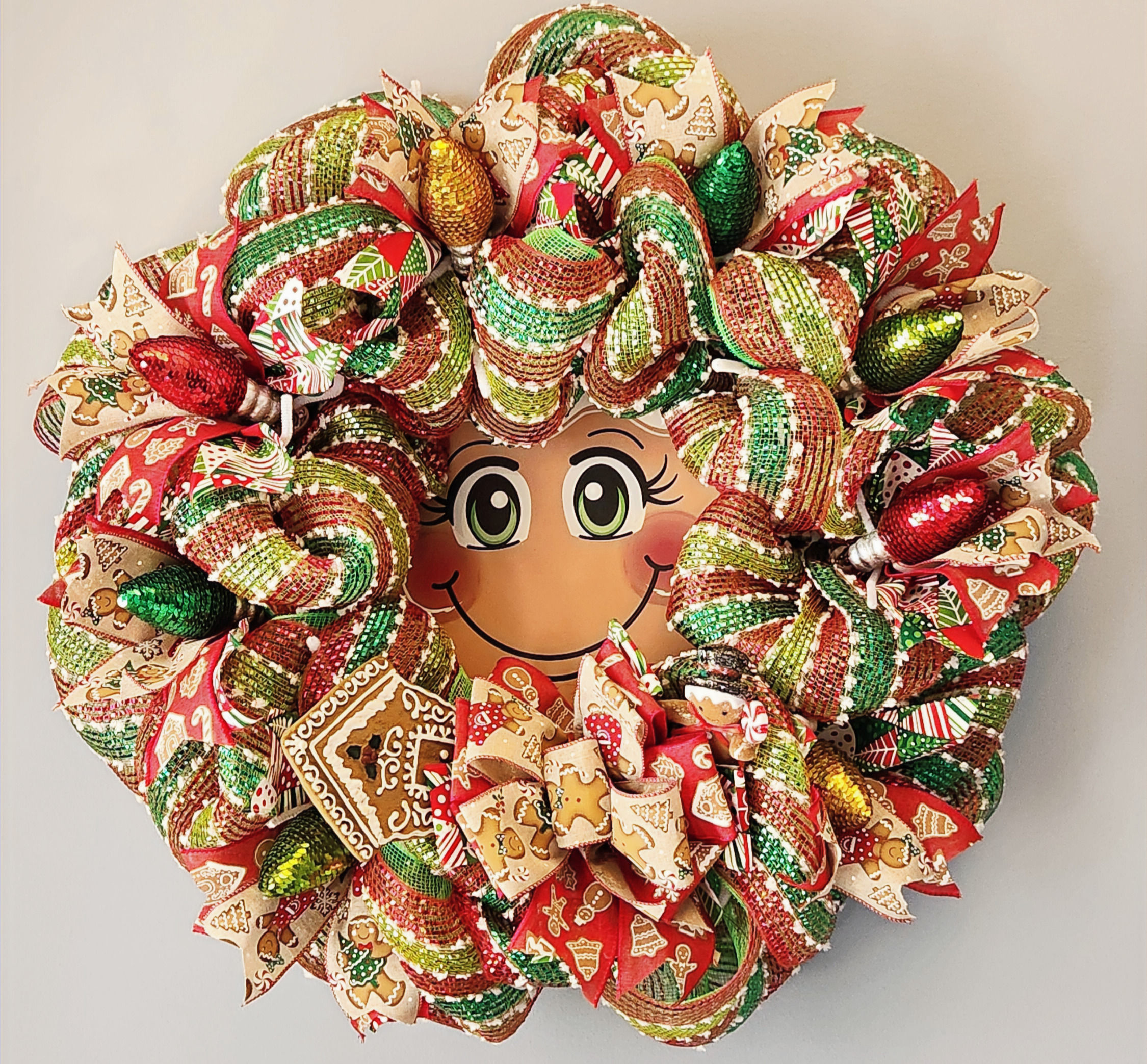 Festive Gingerbread Face