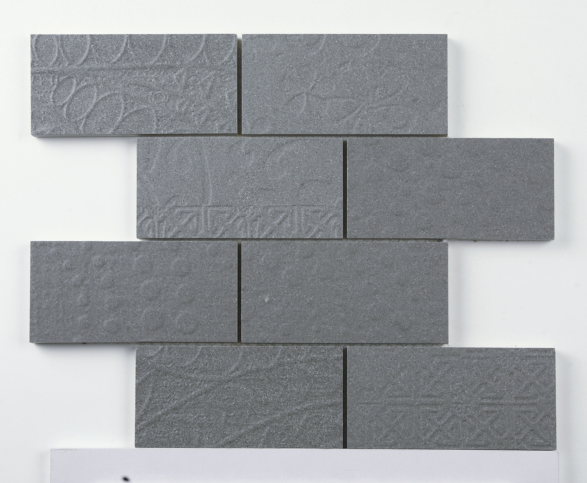 RELIEF 3X6 MOSAIC 3D MOSAIC STEEL GREY  3X6 BRICK