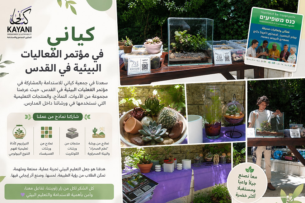 Kayani Participates in an Environmental Activities Conference in Jerusalem