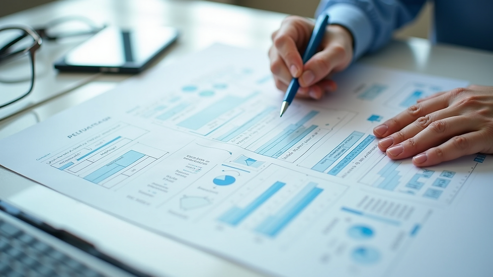 High angle view of a flowchart diagram illustrating different types of business processes