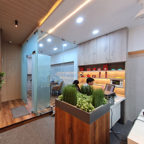 commercial office , reception , modern  office , office interior , minimalistic office 