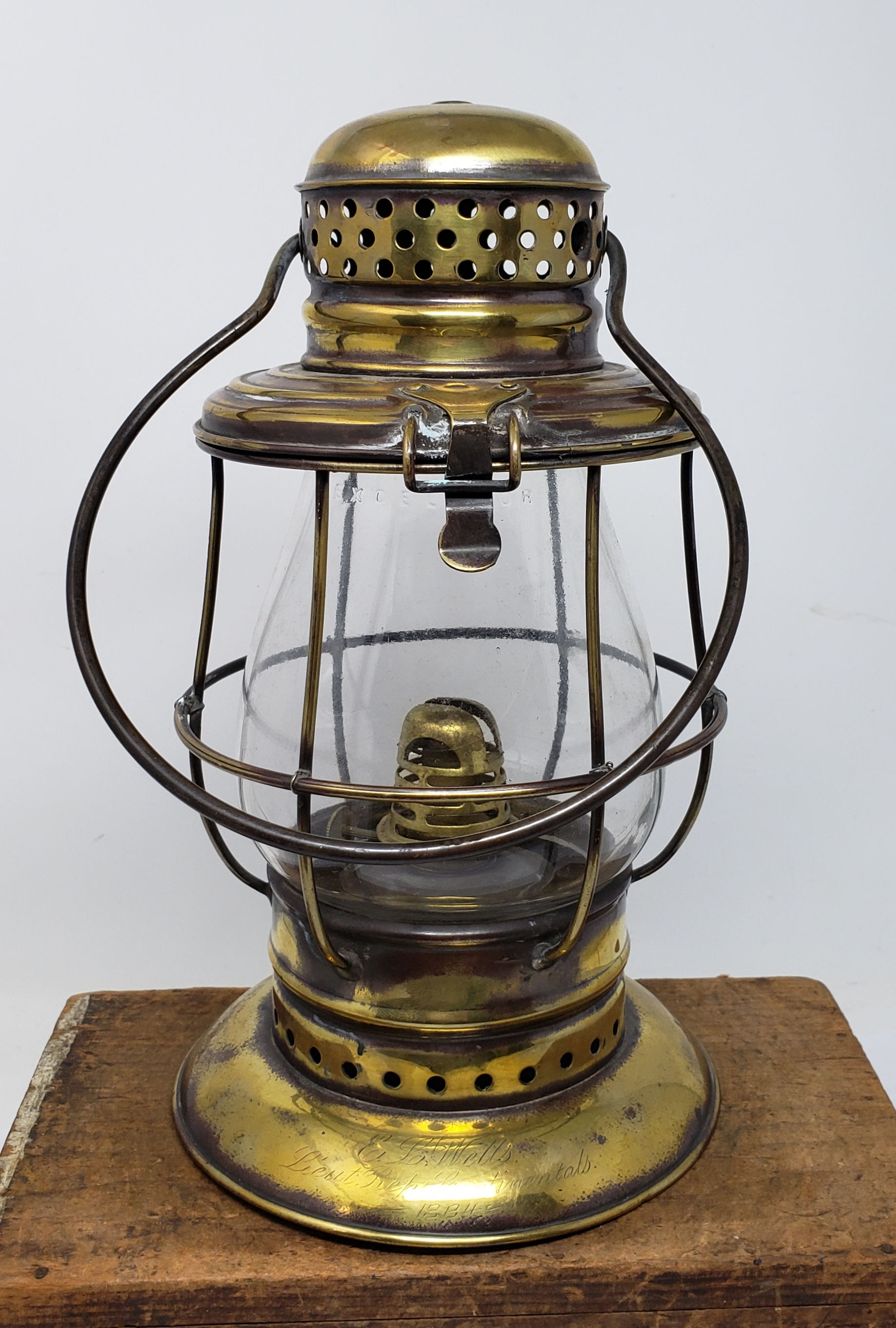 Excelsior brass model engraved E.L. Wells Lieutenant Rep. Continentals 1884