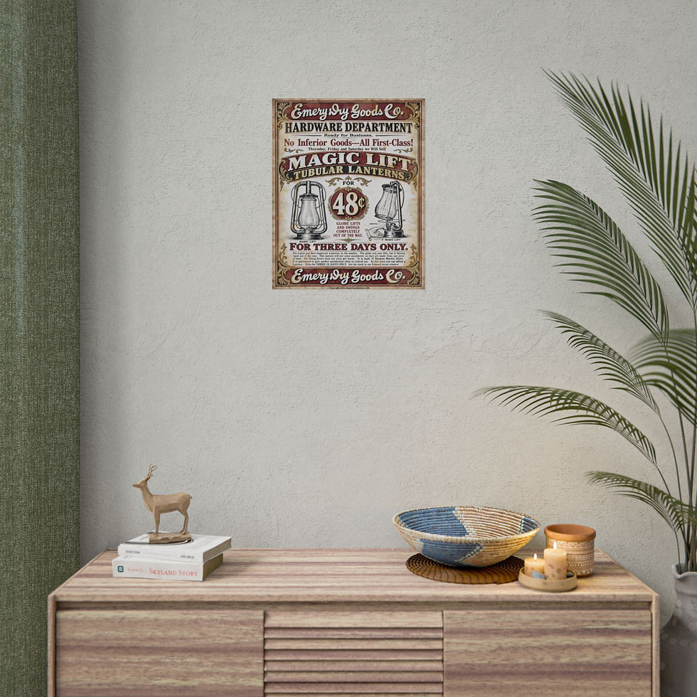 Thumbnail: Magic Lift Tubular Lantern Vintage Advertisement Print – 16" × 20"