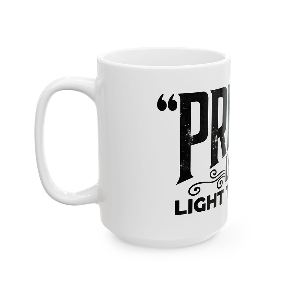Thumbnail: Ceramic Mug — "Prisco Lantern" Vintage Typography Coffee Mug (11oz, 15oz)