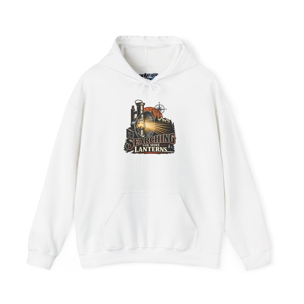 Thumbnail: Searching for Lanterns Hoodie – Vintage Buhl Searchlight Sunset Pullover