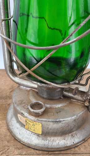 Wheeling Stamping ( Paull's) No.0 Regal Green Facet globe
