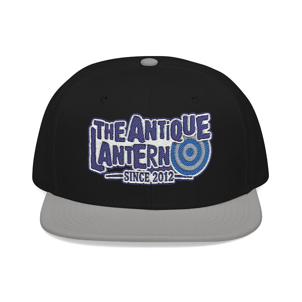 Thumbnail: Embroidered Snapback Hat — Retro Blue Target Logo The Antique Lantern since 2012