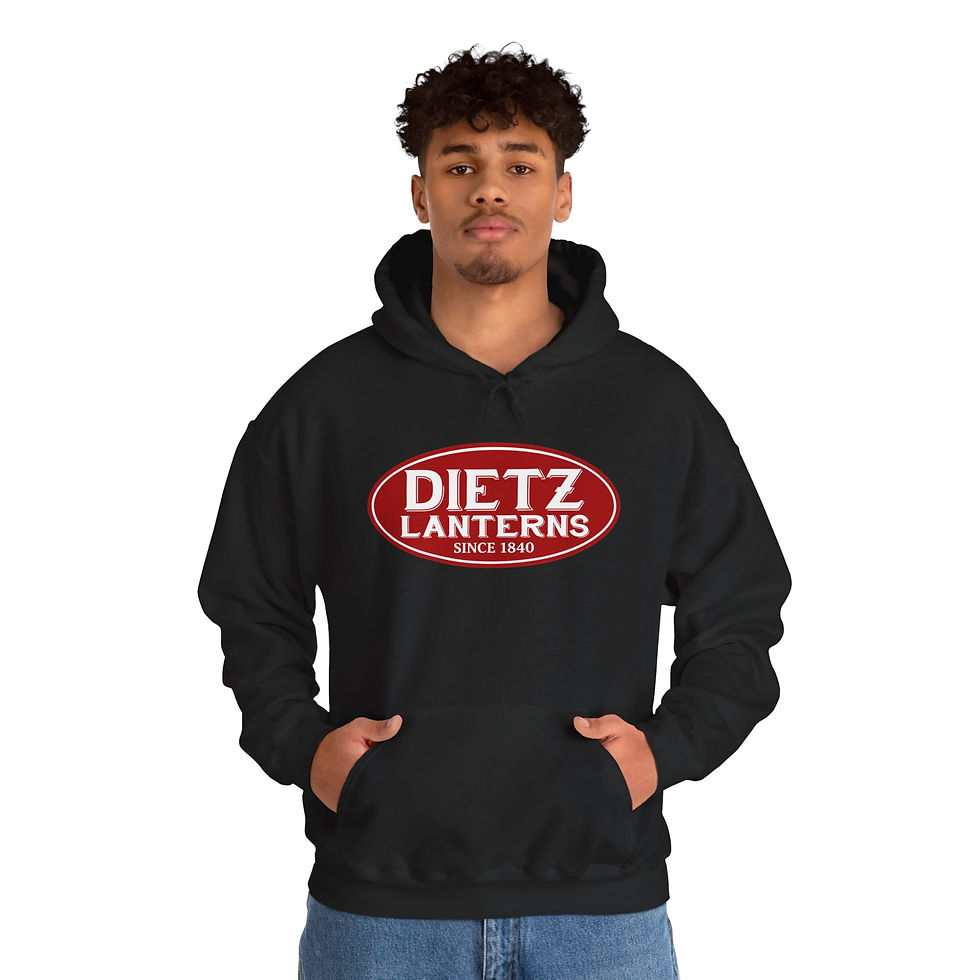 Thumbnail:  Dietz Lanterns Logo Hoodie — Vintage Red Oval Workwear Sweatshirt