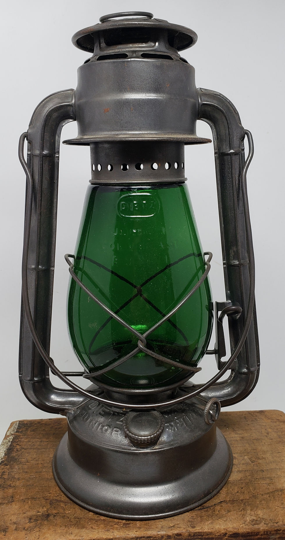Thumbnail: Dietz Junior Tin Export model with Emerald green globe 