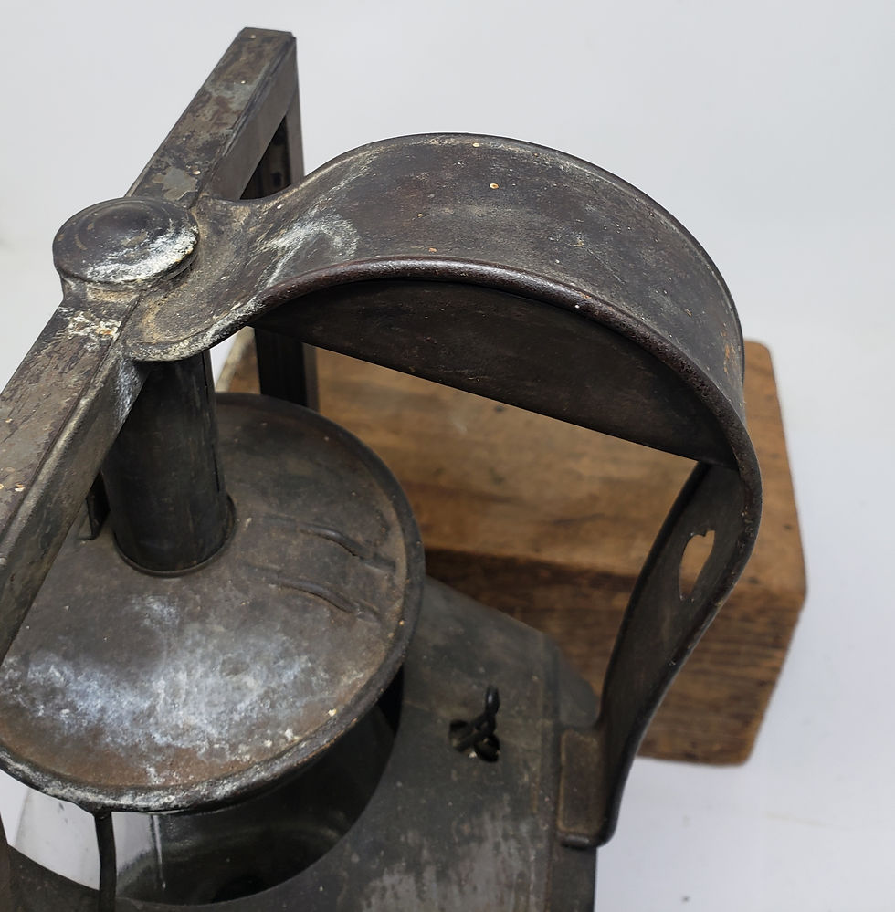 Thumbnail: Dietz Acme inspector curved handle model brass tagged United Nat. Gas co.