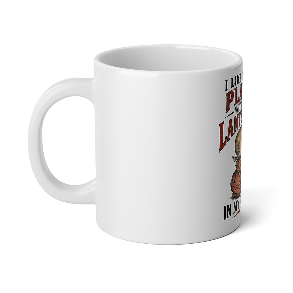 Thumbnail: 20oz Jumbo Mug — I Like to Play with Lanterns Vintage Baby Graphic