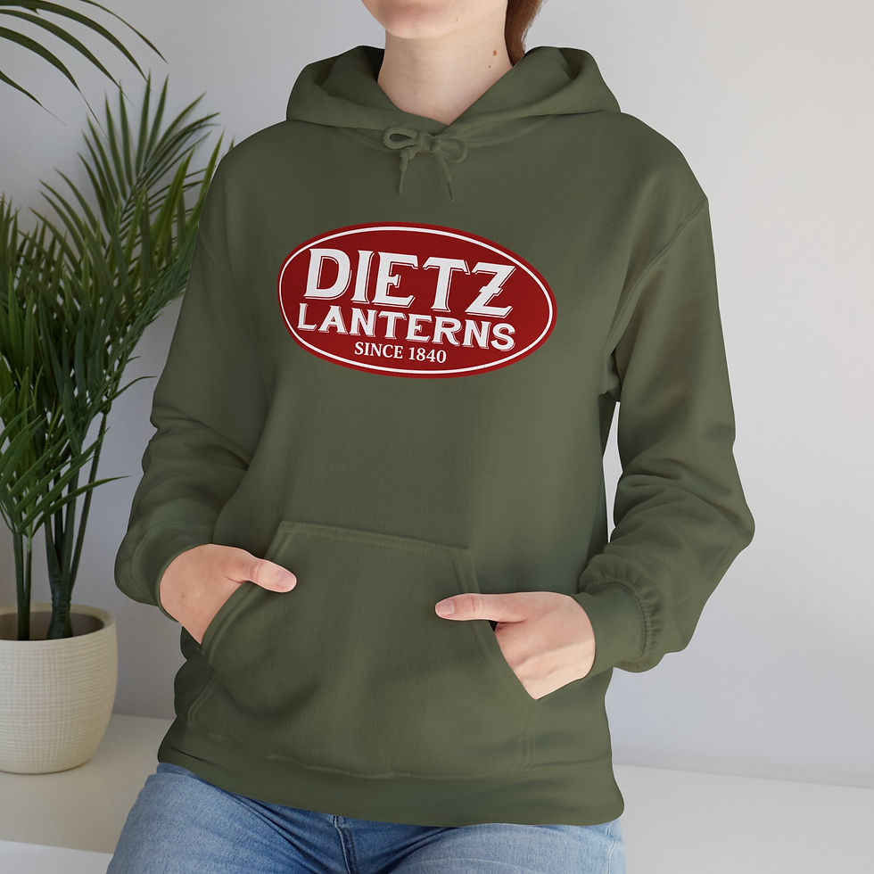 Thumbnail:  Dietz Lanterns Logo Hoodie — Vintage Red Oval Workwear Sweatshirt