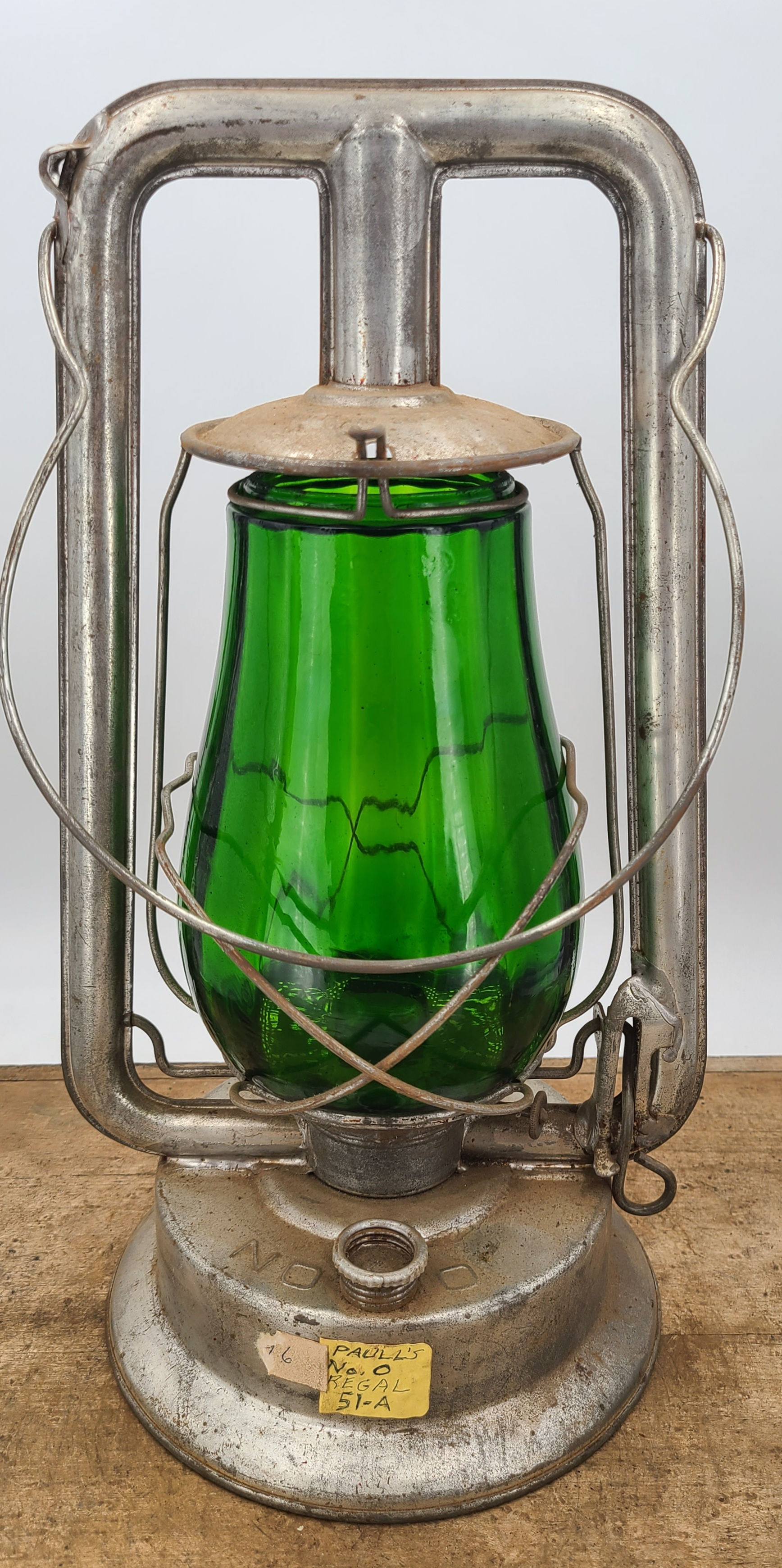 Wheeling Stamping ( Paull's) No.0 Regal Green Facet globe