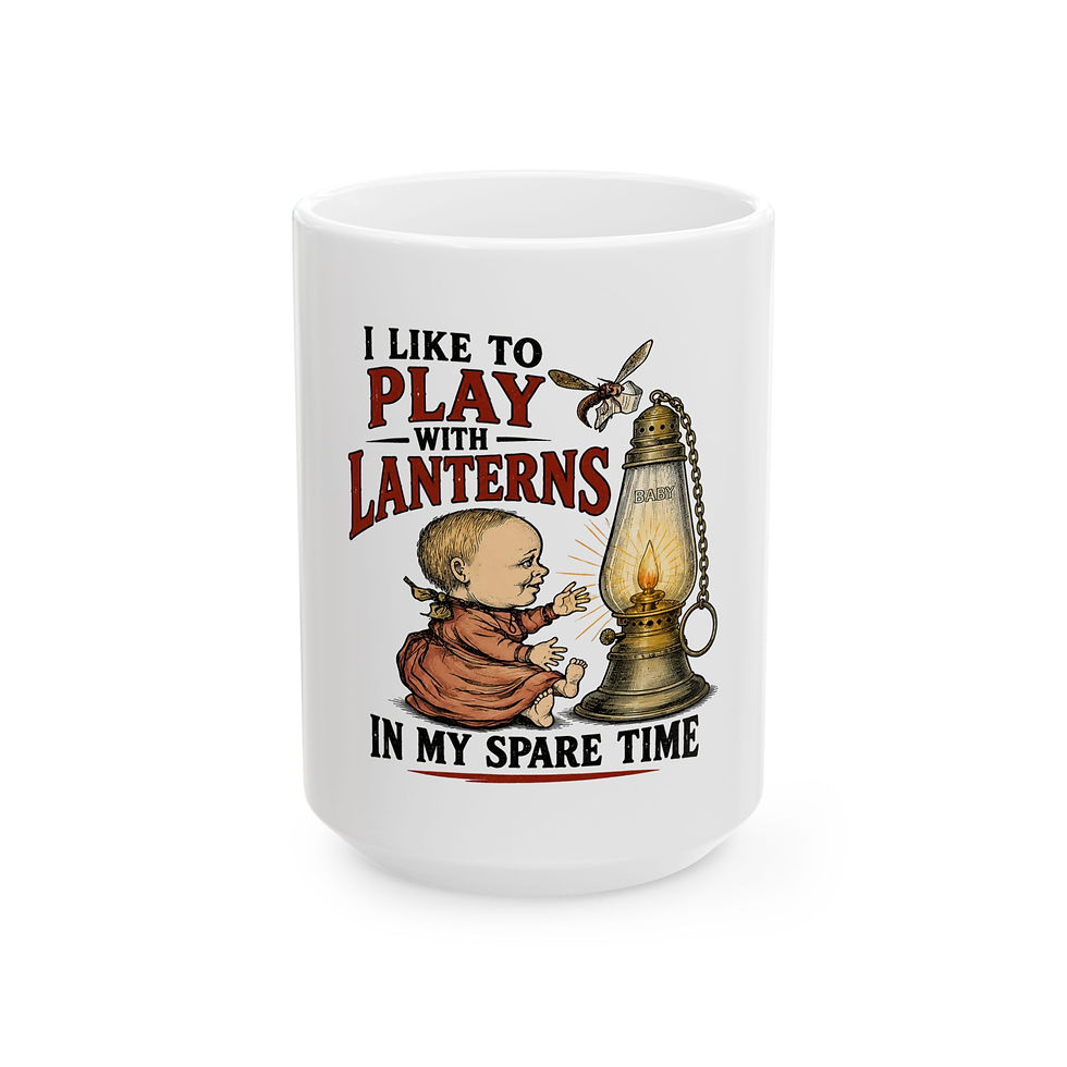 Thumbnail:  I Like to Play with Lanterns in My Spare Time Vintage Baby & Lantern Coffee Cup