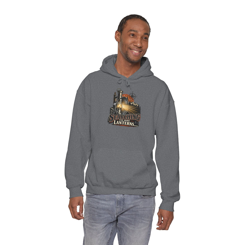 Thumbnail: Searching for Lanterns Hoodie – Vintage Buhl Searchlight Sunset Pullover