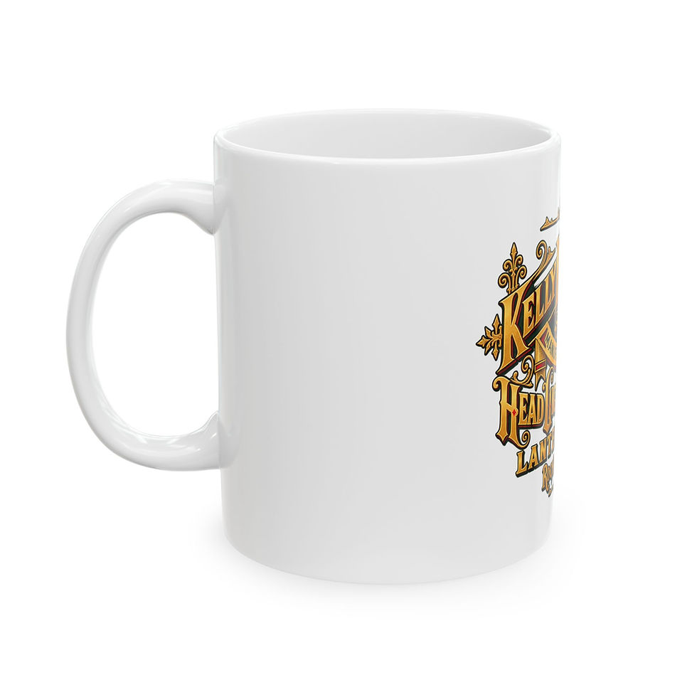 Thumbnail: Kelly Lamp Company Logo Ceramic Mug - Rochester NY Lanterns Design (11oz, 15oz)