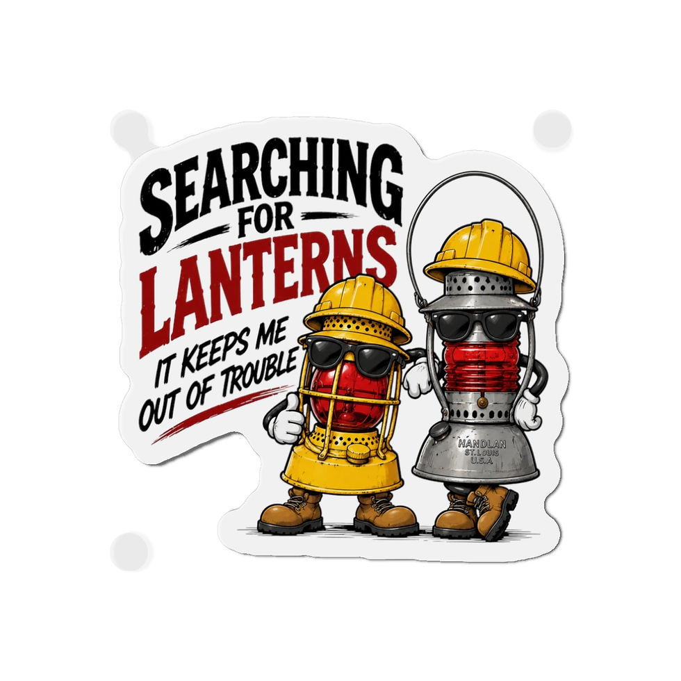 Thumbnail: Die-Cut Magnet — Construction Lanterns "It Keeps Me Out of Trouble"