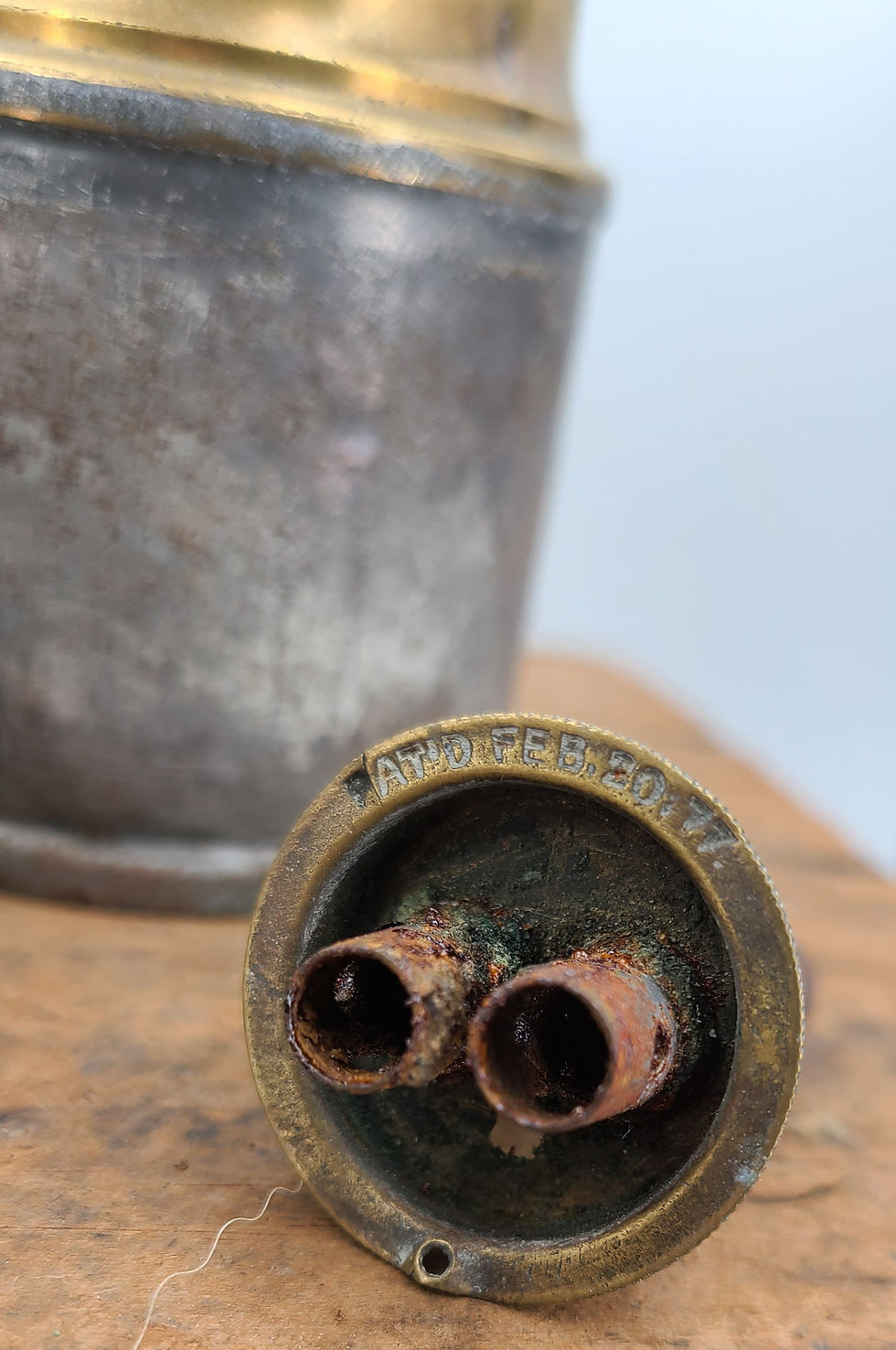 Thumbnail: S.B. Underhill & Westlake brass RAILROAD conductor FOUNT