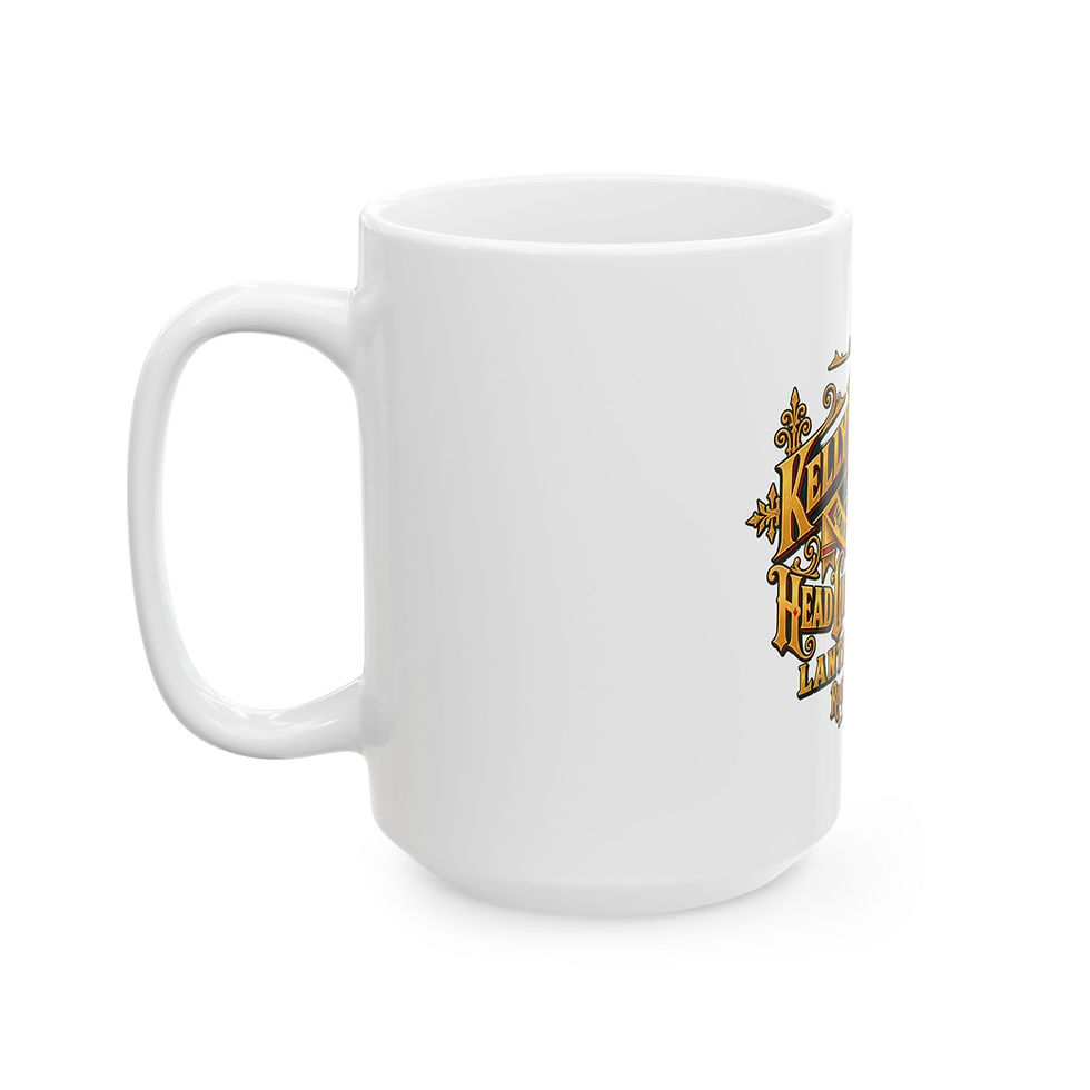 Thumbnail: Kelly Lamp Company Logo Ceramic Mug - Rochester NY Lanterns Design (11oz, 15oz)