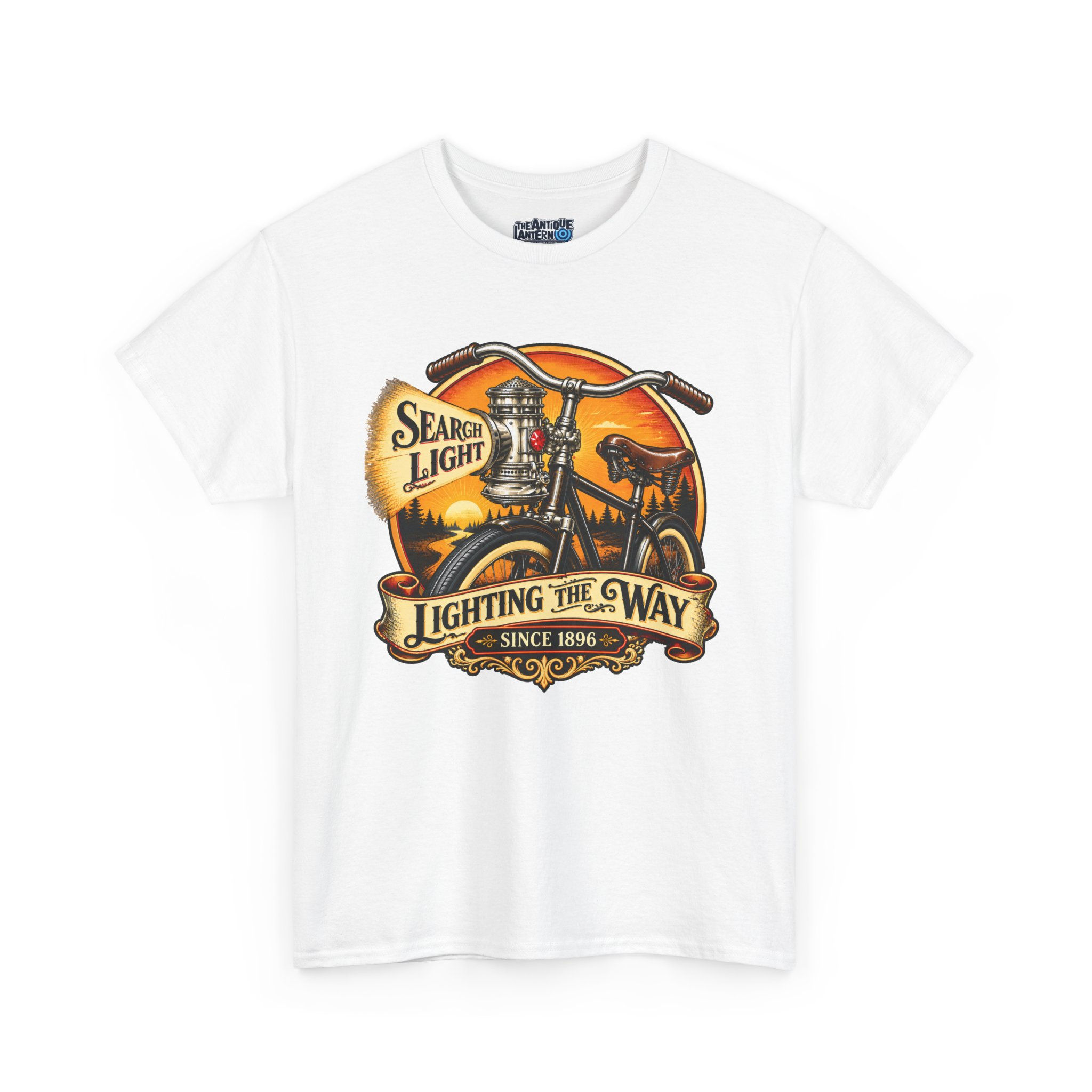 Search Light Lighting the way bicycle lantern Unisex Heavy Cotton Tee since 1896