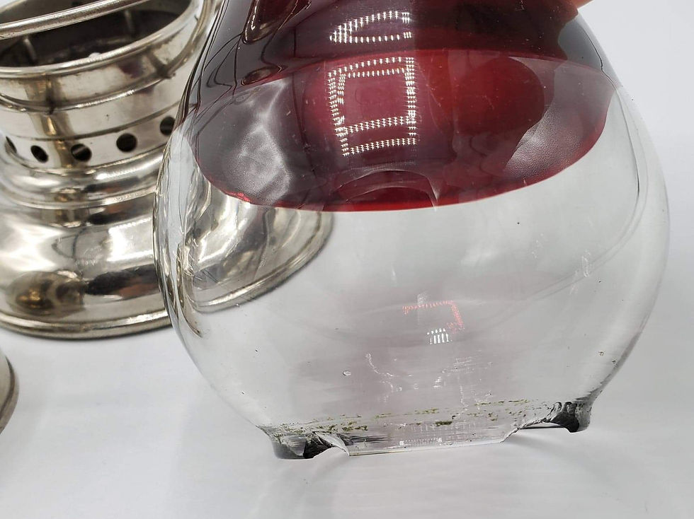 Thumbnail: Adam's and Westlake pullman Conductor with red over clear globe ( Fire Chief) 