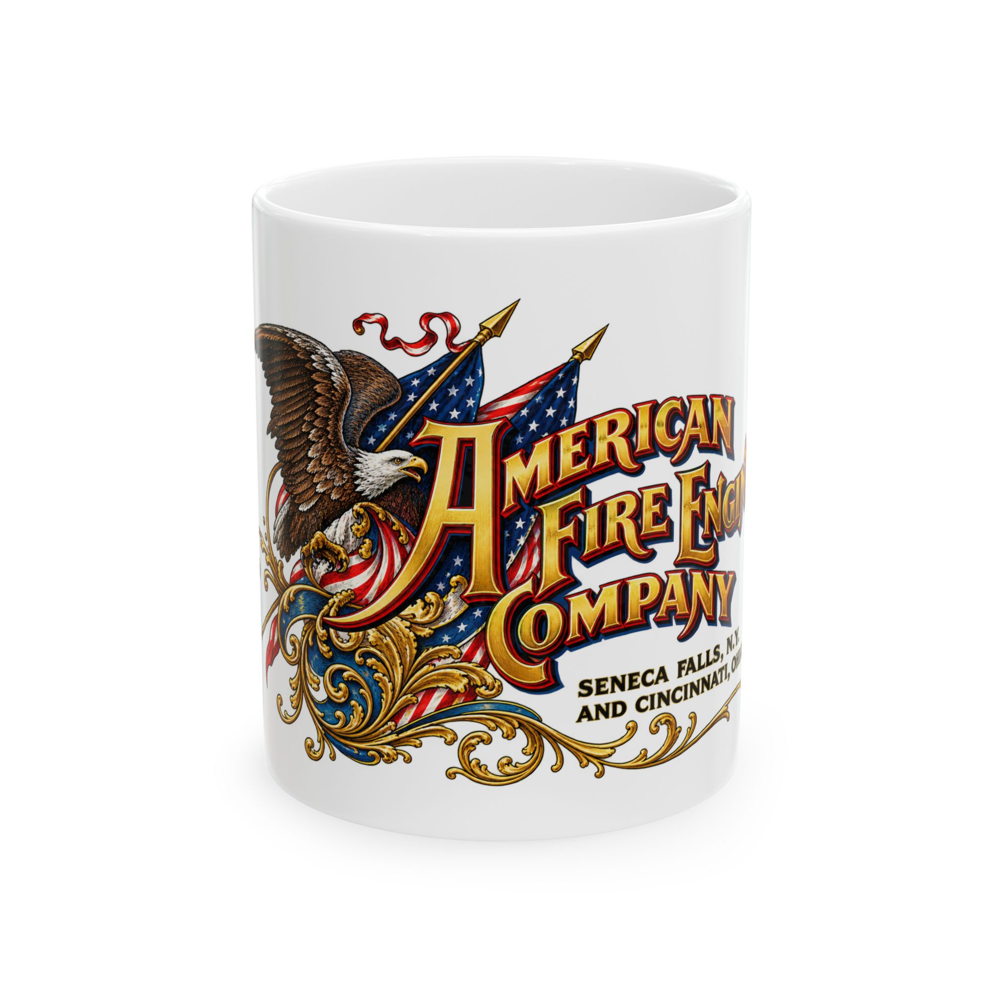 American Fire Company Ceramic Mug — Patriotic Eagle 11oz & 15oz
