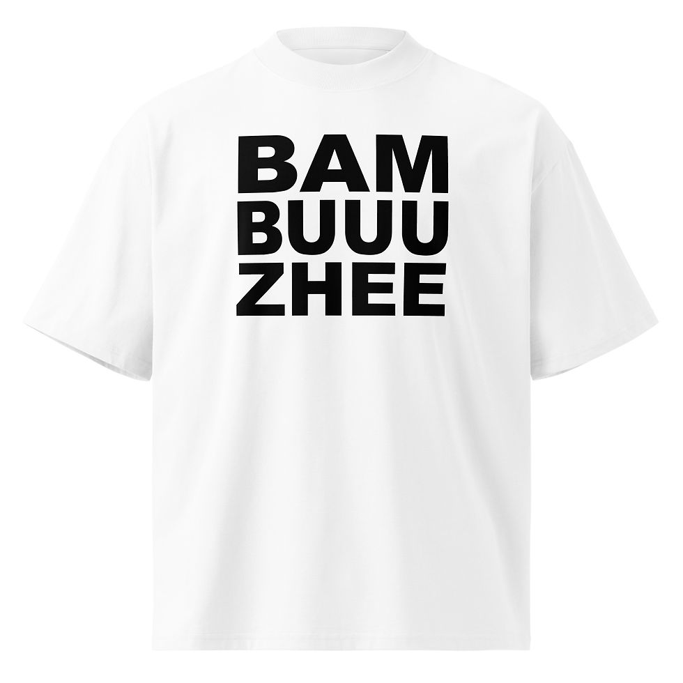 Bambuuuzhee White organic oversized high neck t-shirt (F)