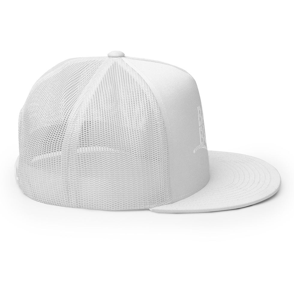 Thumbnail: BUUU Tail White/White Embroidery Trucker Cap