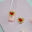Thumbnail: 3d Heart charm - Red/Gold (4pcs)