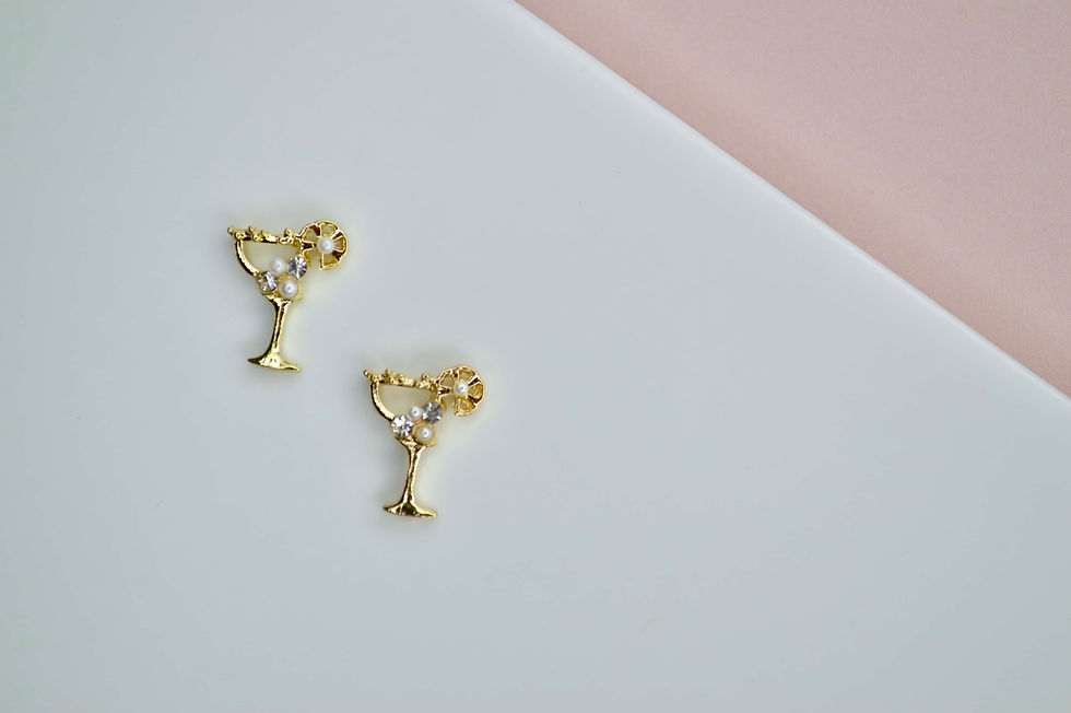 Thumbnail: Gold margarita glass (4pcs)