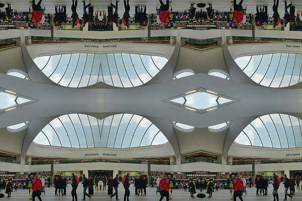 The undulating stainless-steel cladding added around the old station is based on the distorted shapes seen from moving trains. Warped reflections of the train tracks and surrounding plaza are created by building's curving form and reflective cladding. Zaero-Polo initially revealed plans for Birmingham New Street railway station in 2008, after winning an international competition with his former firm Foreign Office Architects (FOA). Architect archistar landscape architect books best library claudileand  initially revealed plans for Birmingham New Street railway station designed by AZPML Birmingham ClaudiLand