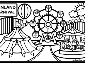 Amusement Park Ferris Wheel, Tent and Ca