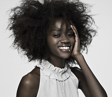 Hair Model Smiling