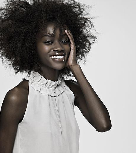 Hair Model Smiling