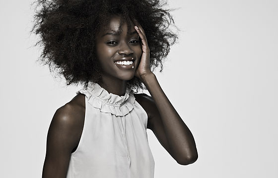 Hair Model Smiling