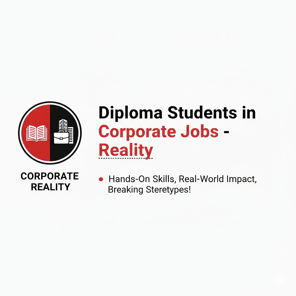 Diploma Students in Corporate Jobs – Reality: How hands-on skills and real-world exposure are helping diploma holders break stereotypes and build successful corporate careers in 2026.